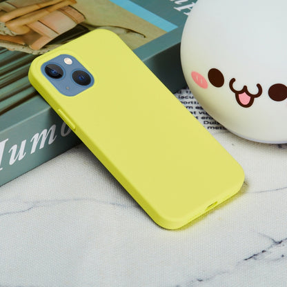 For iPhone 15 Plus Solid Color Silicone Phone Case(Lemon Yellow) - iPhone 15 Plus Cases by buy2fix | Online Shopping UK | buy2fix