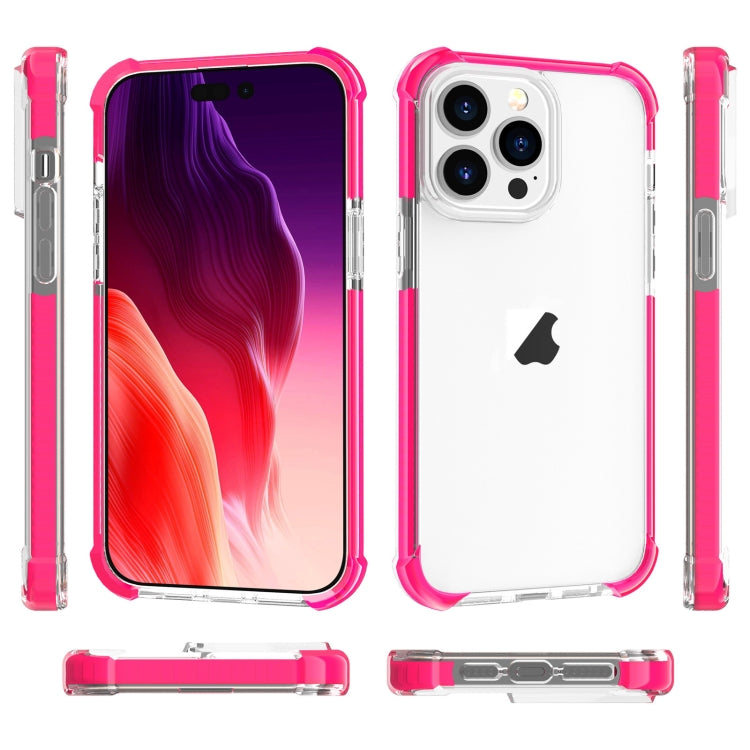 For iPhone 15 Pro Four-corner Shockproof TPU + Acrylic Phone Case(Pink) - iPhone 15 Pro Cases by buy2fix | Online Shopping UK | buy2fix