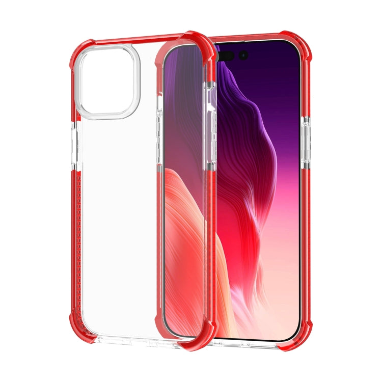 For iPhone 15 Plus Four-corner Shockproof TPU + Acrylic Phone Case(Red) - iPhone 15 Plus Cases by buy2fix | Online Shopping UK | buy2fix