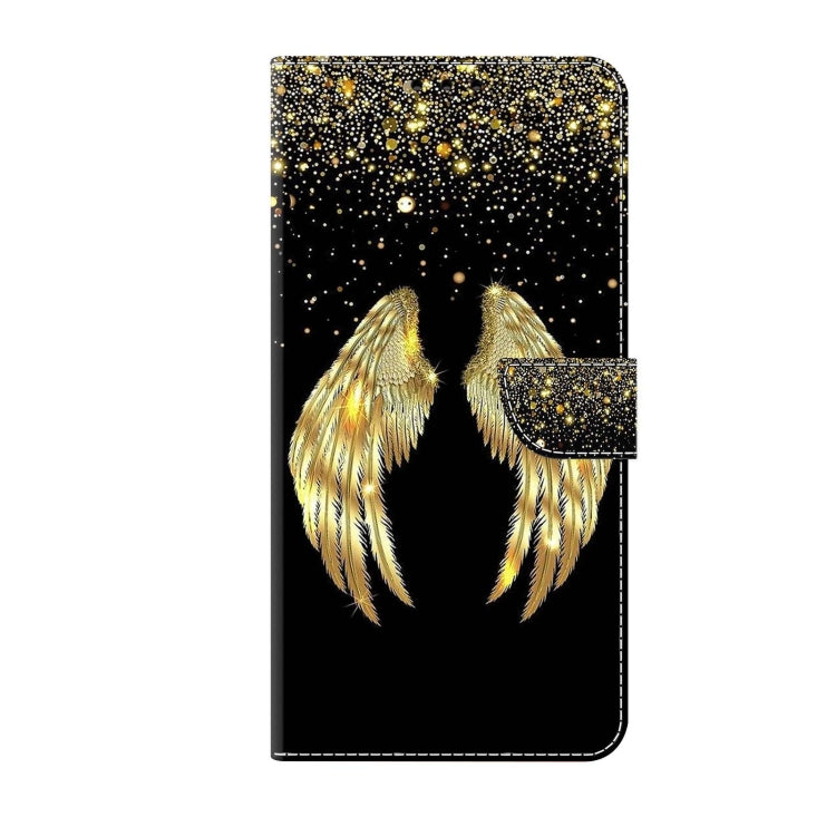 For Xiaomi Redmi 9A Crystal 3D Shockproof Protective Leather Phone Case(Golden Wings) - Xiaomi Cases by buy2fix | Online Shopping UK | buy2fix