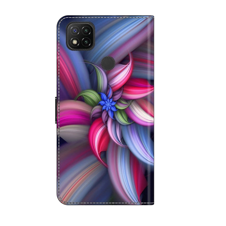 For Xiaomi Redmi 9C Crystal 3D Shockproof Protective Leather Phone Case(Colorful Flower) - Xiaomi Cases by buy2fix | Online Shopping UK | buy2fix