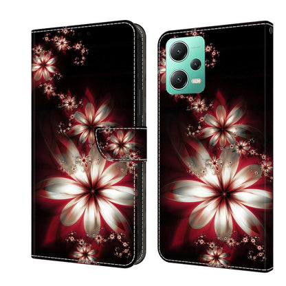 For Xiaomi Redmi Note 12 5G Global / Poco X5 Crystal 3D Shockproof Protective Leather Phone Case(Fantastic Flower) - Xiaomi Cases by buy2fix | Online Shopping UK | buy2fix