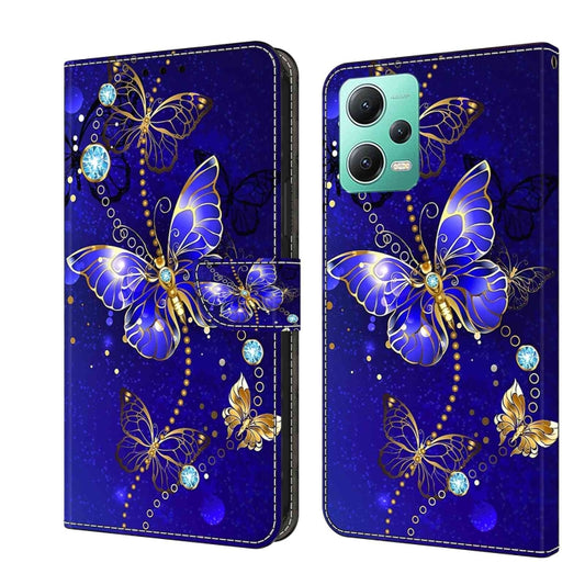 For Xiaomi Redmi Note 12 5G Global / Poco X5 Crystal 3D Shockproof Protective Leather Phone Case(Diamond Butterfly) - Xiaomi Cases by buy2fix | Online Shopping UK | buy2fix