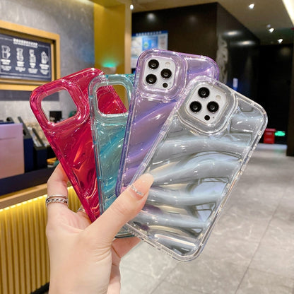 For iPhone 11 Pro Laser Sequin Waves TPU Phone Case(Blue) - More iPhone Cases by buy2fix | Online Shopping UK | buy2fix
