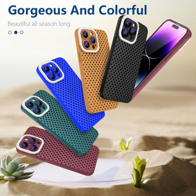 For iPhone 13 Hollow Heat Dissipation TPU Phone Case(Brown) - iPhone 13 Cases by buy2fix | Online Shopping UK | buy2fix