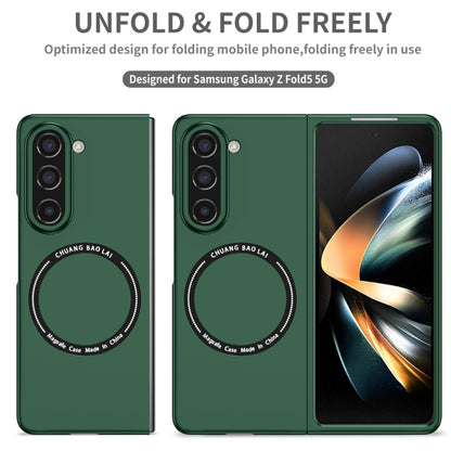 For Samsung Galaxy Z Fold5 Magsafe Magnetic Folding PC Phone Case(Green) - Galaxy Z Fold5 Cases by buy2fix | Online Shopping UK | buy2fix