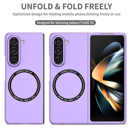 For Samsung Galaxy Z Fold5 Magsafe Magnetic Folding PC Phone Case(Purple) - Galaxy Z Fold5 Cases by buy2fix | Online Shopping UK | buy2fix