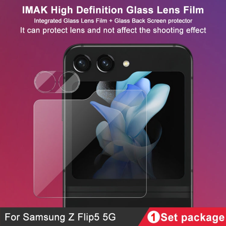 For Samsung Galaxy Z Flip5 5G imak Integrated Rear Camera Lens Tempered Glass Film + Glass Rear Screen Sticker - For Samsung by imak | Online Shopping UK | buy2fix