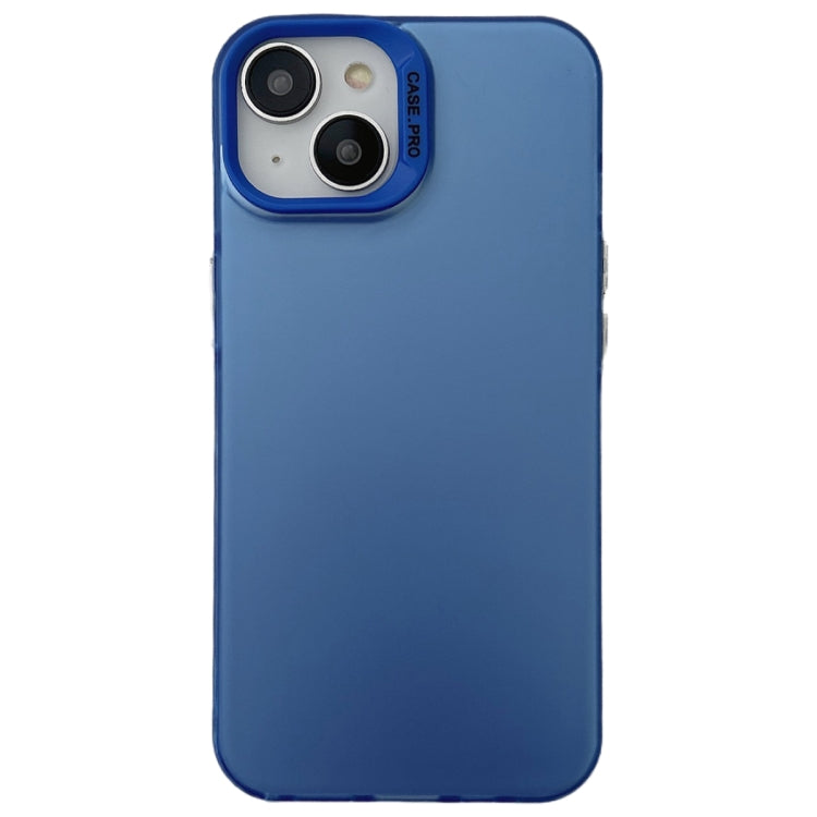 For iPhone 14 Semi Transparent Frosted PC Phone Case(Blue) - iPhone 14 Cases by buy2fix | Online Shopping UK | buy2fix