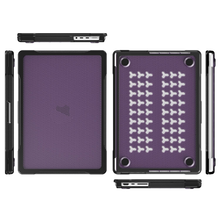 For MacBook Pro 14.2 inch 2023 / 2021 Dot Translucent Laptop Protective Case(Transparent Purple) - MacBook Pro Cases by buy2fix | Online Shopping UK | buy2fix