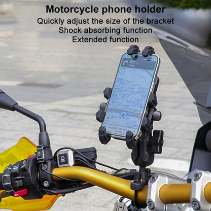 MOTOSLG Crab Motorcycle Phone Clamp Bracket U-Type Headbar Mount(Black) - Holder by MOTOLSG | Online Shopping UK | buy2fix