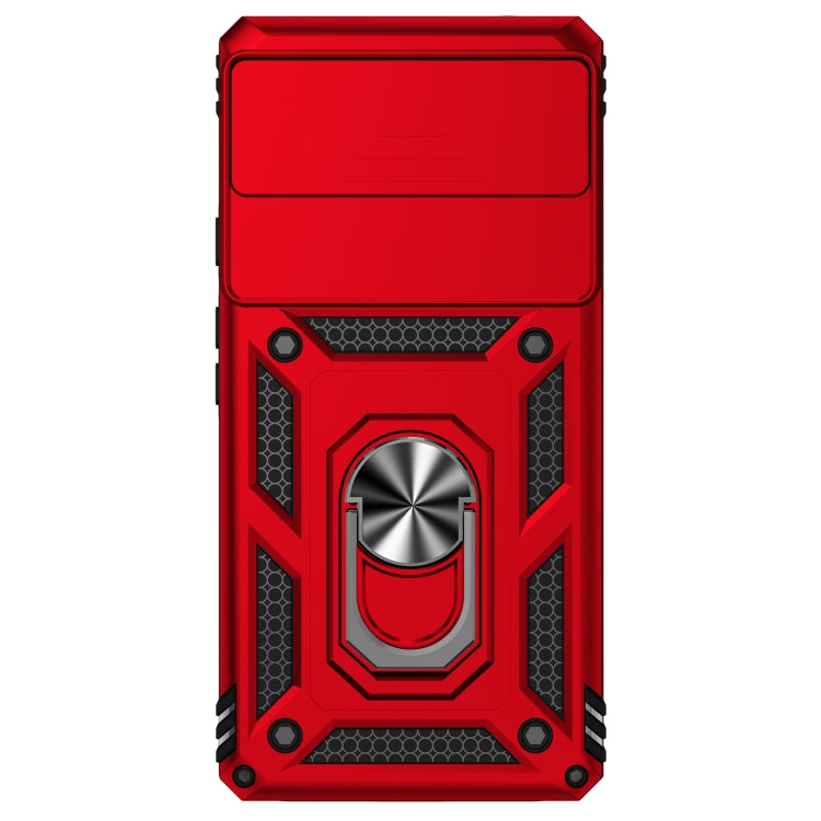 For Google Pixel 6a Sliding Camshield Holder Phone Case(Red) - Google Cases by buy2fix | Online Shopping UK | buy2fix