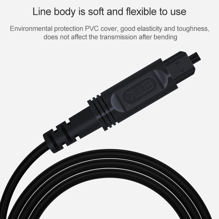 2m EMK OD2.2mm Digital Audio Optical Fiber Cable Plastic Speaker Balance Cable(White) -  by EMK | Online Shopping UK | buy2fix