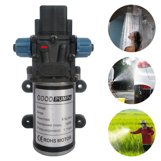 DC12V 100W Smart Double Thread Reverse Pump Diaphragm 8L Atomizing Spray Water Pump for Car Washing / Irrigation - In Car by buy2fix | Online Shopping UK | buy2fix