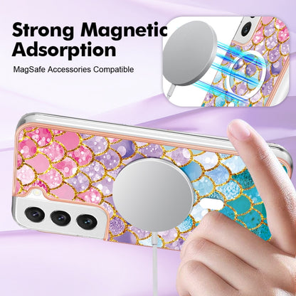 For Samsung Galaxy S23 5G Marble Pattern Dual-side IMD Magsafe TPU Phone Case(Colorful Scales) - Galaxy S23 5G Cases by buy2fix | Online Shopping UK | buy2fix