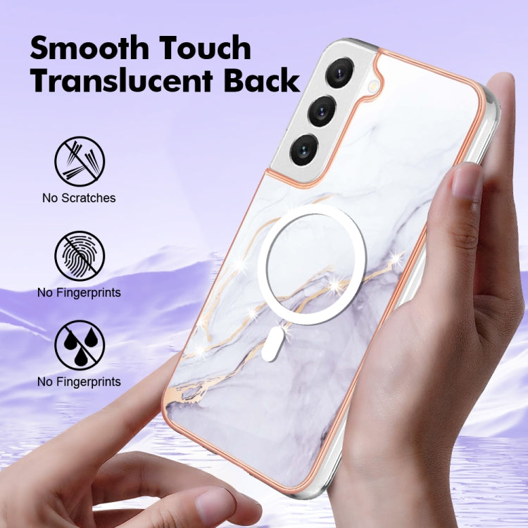 For Samsung Galaxy S23+ 5G Marble Pattern Dual-side IMD Magsafe TPU Phone Case(White 006) - Galaxy S23+ 5G Cases by buy2fix | Online Shopping UK | buy2fix