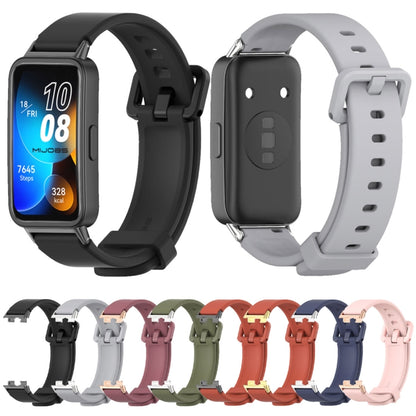 For Huawei Band 8 / 9 Mijobs Silicone Breathable Watch Band(Grey) - Watch Bands by MIJOBS | Online Shopping UK | buy2fix