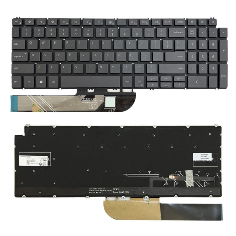 For Dell Inspiron 15 7590 / 7791 / 5584 US Version Backlight Laptop Keyboard(Black) - Dell Spare Parts by buy2fix | Online Shopping UK | buy2fix