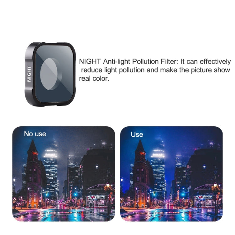 NIGHT Filter Action Camera Lens Filter For GoPro Hero11 Black / Hero11 Black mini / HERO10 Black / HERO9 Black - Lens Filter by buy2fix | Online Shopping UK | buy2fix