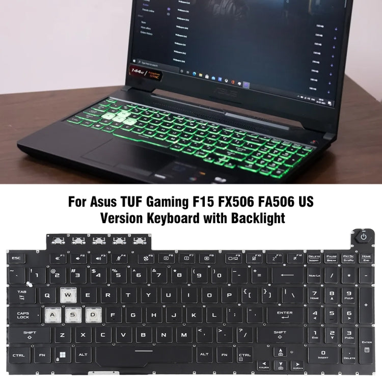 For Asus ROG Strix GL703V GL703VD GL703VM US Version Backlight Laptop Keyboard(Black) - Asus Spare Parts by buy2fix | Online Shopping UK | buy2fix