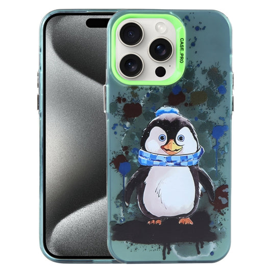 For iPhone 15 Pro Max Animal Pattern PC Phone Case(Penguin) - iPhone 15 Pro Max Cases by buy2fix | Online Shopping UK | buy2fix