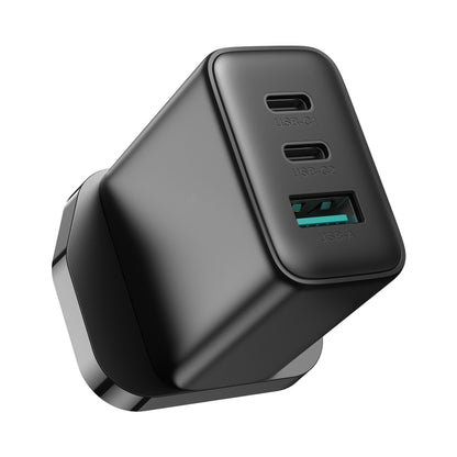 JOYRO0M JR-TCF10 32W Dual USB-C/Type-C+USB Fast Charger, Plug:UK Plug(Black) - USB Charger by JOYROOM | Online Shopping UK | buy2fix