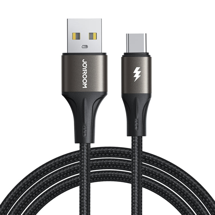 JOYROOM SA25-AC3 3A USB to USB-C/Type-C Fast Charge Data Cable, Length:2m(Black) - USB-C & Type-C Cable by JOYROOM | Online Shopping UK | buy2fix
