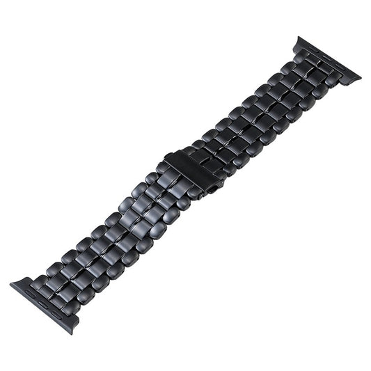 For Apple Watch Series 5 44mm Five Beads Titanium Steel Watch Band(Black) - Watch Bands by buy2fix | Online Shopping UK | buy2fix