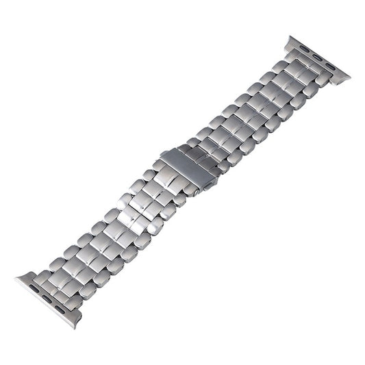 For Apple Watch 38mm Five Beads Titanium Steel Watch Band(Silver) - Watch Bands by buy2fix | Online Shopping UK | buy2fix