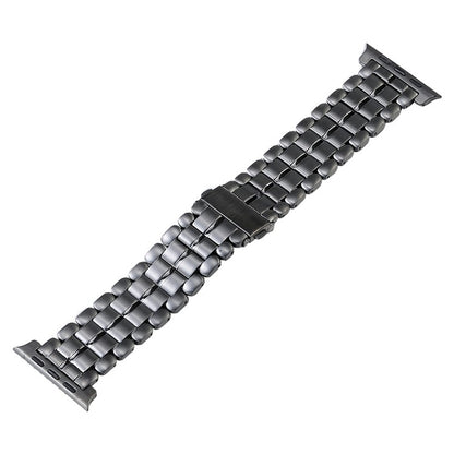 For Apple Watch SE 2023 44mm Five Beads Titanium Steel Watch Band(Grey) - Watch Bands by buy2fix | Online Shopping UK | buy2fix