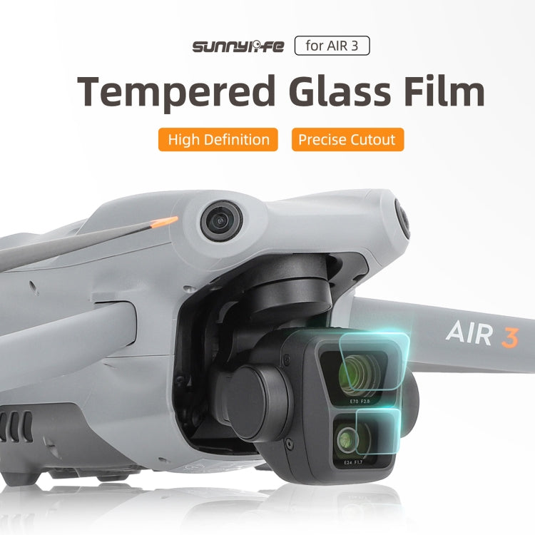 For DJI Air 3 Sunnylife Lens Protector Tempered Glass Combo Protective Films, Quantity:1 Set - Others by Sunnylife | Online Shopping UK | buy2fix