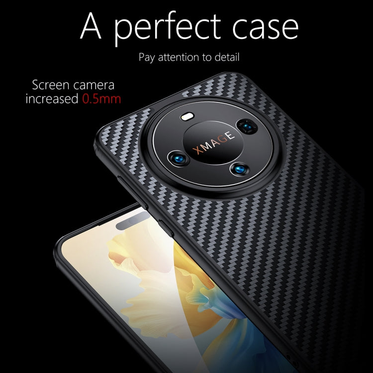 For Huawei Mate 60 wlons Magsafe Carbon Fiber Kevlar TPU Phone Case(Black) - Huawei Cases by wlons | Online Shopping UK | buy2fix