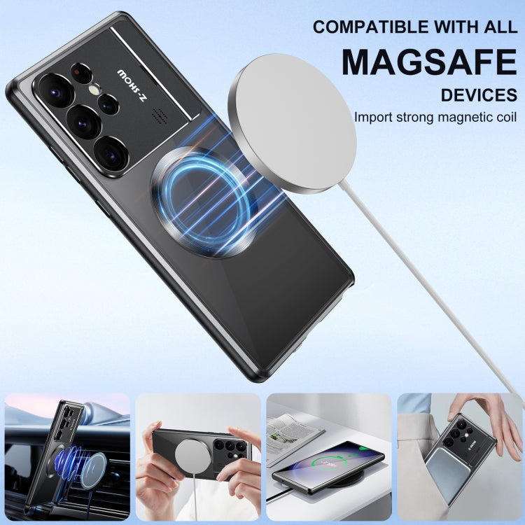 For Samsung Galaxy S21 Ultra 5G Aromatherapy Holder Single-sided MagSafe Magnetic Phone Case(Silver) - Galaxy S21 Ultra 5G Cases by buy2fix | Online Shopping UK | buy2fix