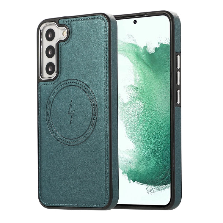 For Samsung Galaxy S23+ 5G Side Leather Magsafe Phone Case(Green) - Galaxy S23+ 5G Cases by buy2fix | Online Shopping UK | buy2fix