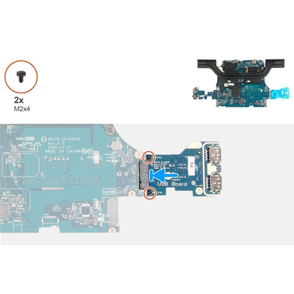 For Dell G15 5515 GDL56 LS-K66EP USB Power Board - Dell Spare Parts by buy2fix | Online Shopping UK | buy2fix