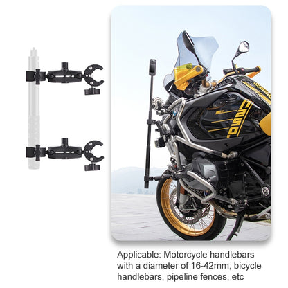 Motorcycle Dual-heads Crabs Clamps Handlebar Fixed Mount, Length:28cm - Mount & Holder by buy2fix | Online Shopping UK | buy2fix