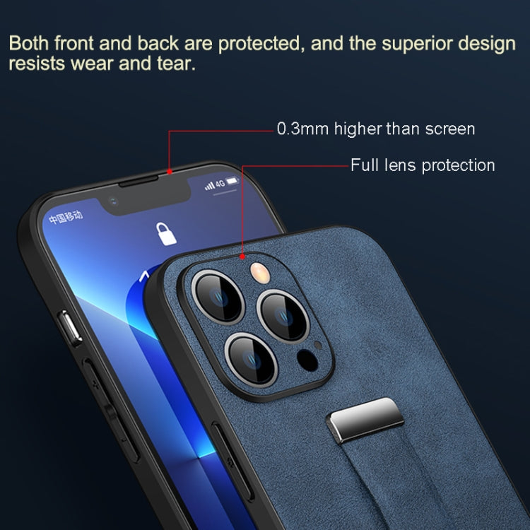 For iPhone 15 Pro Max SULADA Tide Cool Series PC + Leather Texture Skin Feel Phone Case(Blue) - iPhone 15 Pro Max Cases by SULADA | Online Shopping UK | buy2fix