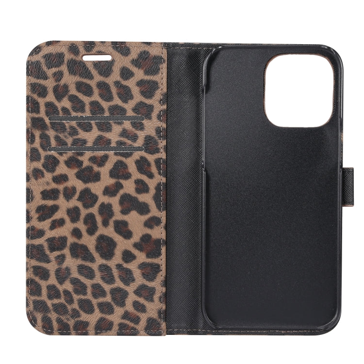 For iPhone 15 Pro Max Leopard Pattern Horizontal Flip Leather Phone Case(Brown) - iPhone 15 Pro Max Cases by buy2fix | Online Shopping UK | buy2fix