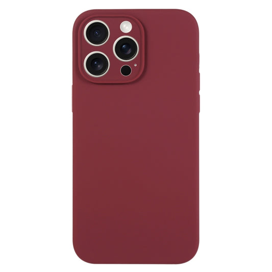 For iPhone 15 Pro Max Pure Color Liquid Silicone Fine Pore Phone Case(Plum) - iPhone 15 Pro Max Cases by buy2fix | Online Shopping UK | buy2fix