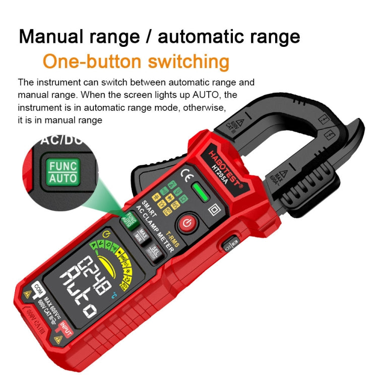 HABOTEST HT205A Multifunctional Intelligent Burn-proof Clamp Multimeter - Digital Multimeter by HABOTEST | Online Shopping UK | buy2fix