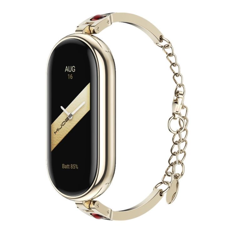 For Xiaomi Mi Band 8 / 9 / 9 NFC Mijobs Ruyi Beauty Bracelet Watch Band(Light Gold Red) - Watch Bands by MIJOBS | Online Shopping UK | buy2fix