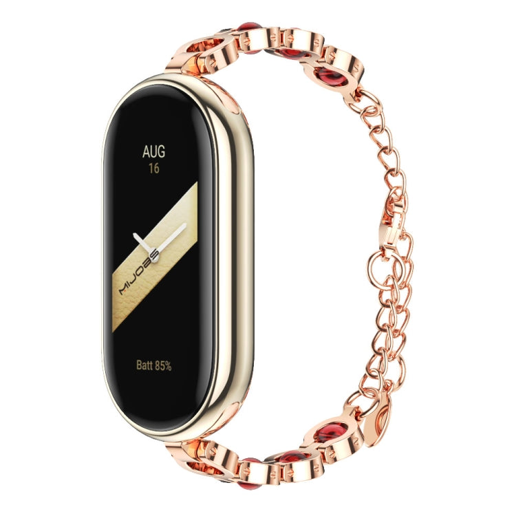 For Xiaomi Mi Band 8 / 9 / 9 NFC Mijobs Mermaid Beauty Bracelet Watch Band(Rose Gold Red) - Watch Bands by MIJOBS | Online Shopping UK | buy2fix