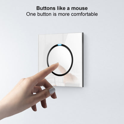 86mm Round LED Tempered Glass Switch Panel, White Round Glass, Style:Four Billing Control - Consumer Electronics by buy2fix | Online Shopping UK | buy2fix