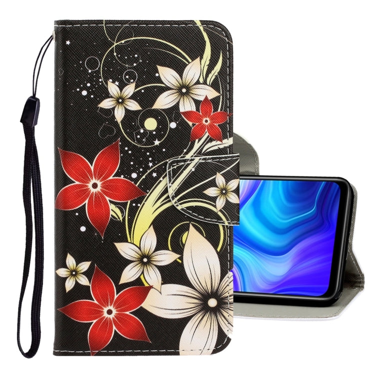 For Xiaomi Redmi 9A 3D Colored Drawing Horizontal Flip PU Leather Case with Holder & Card Slots & Wallet(Red Flower) - Xiaomi Cases by buy2fix | Online Shopping UK | buy2fix