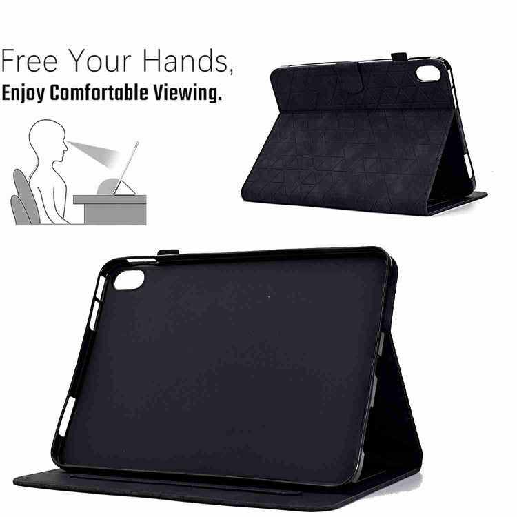 For iPad 2025 / 2022 Rhombus TPU Smart Leather Tablet Case(Black) - iPad 2025 / 2022 Cases by buy2fix | Online Shopping UK | buy2fix