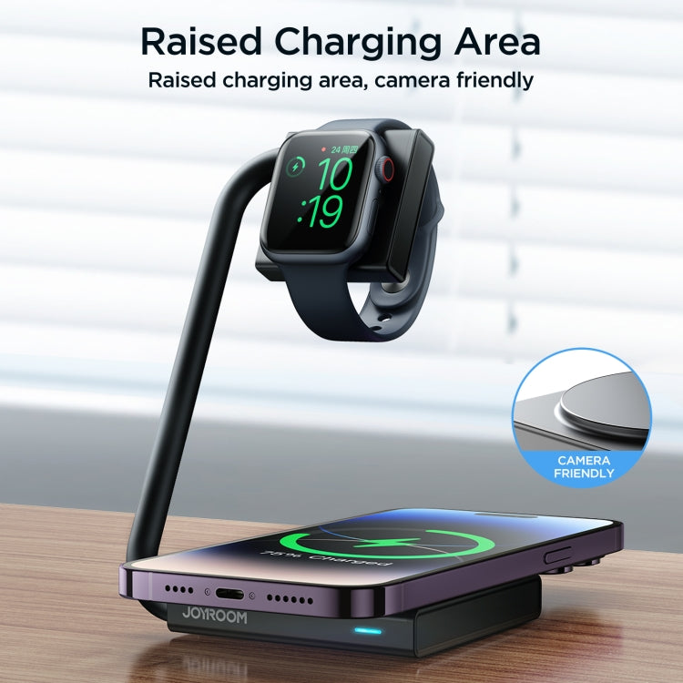 JOYROOM JR-WQN05 15W 2 in 1 Foldable Magnetic Wireless Charger(Black) - Wireless Charger by JOYROOM | Online Shopping UK | buy2fix