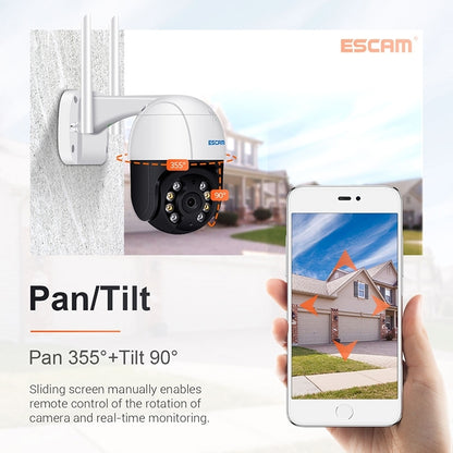 ESCAM QF518 5MP Smart WiFi IP Camera, Support AI Humanoid Detection / Auto Tracking / Dual Light Night Vision / Cloud Storage / Two Way Audio / TF Card, Plug:EU Plug(White) - Dome Camera by ESCAM | Online Shopping UK | buy2fix