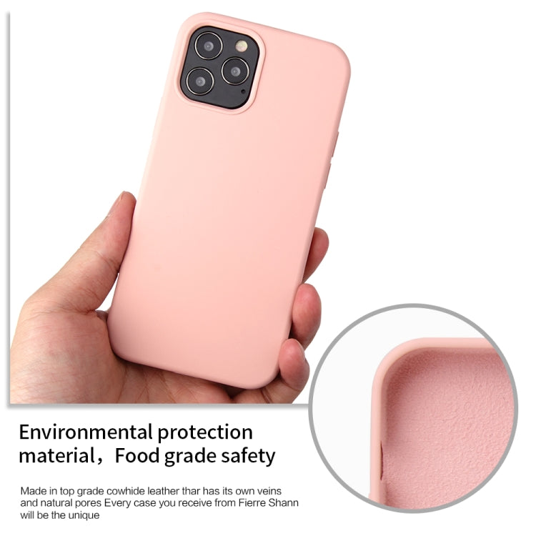 For iPhone 12 / 12 Pro Solid Color Liquid Silicone Shockproof Protective Case(Matcha Green) - iPhone 12 / 12 Pro Cases by buy2fix | Online Shopping UK | buy2fix