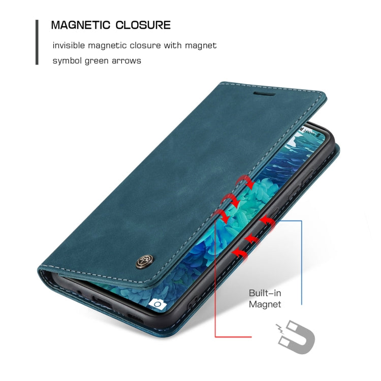 For Samsung Galaxy S20 FE CaseMe 013 Multifunctional Horizontal Flip Leather Case with Holder & Card Slot & Wallet(Blue) - Galaxy S20 FE Cases by CaseMe | Online Shopping UK | buy2fix