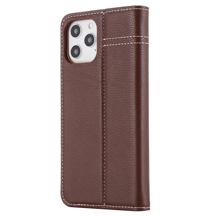 For iPhone 12 mini GEBEI Top-grain Leather Horizontal Flip Protective Case with Holder & Card Slots (Brown) - iPhone 12 mini Cases by GEBEI | Online Shopping UK | buy2fix